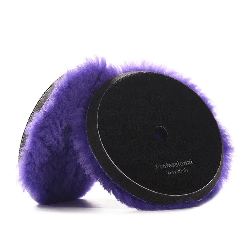 Фиолетовый шерстяной полировальный диск, 6 дюймов, для полировки автомобильной краски