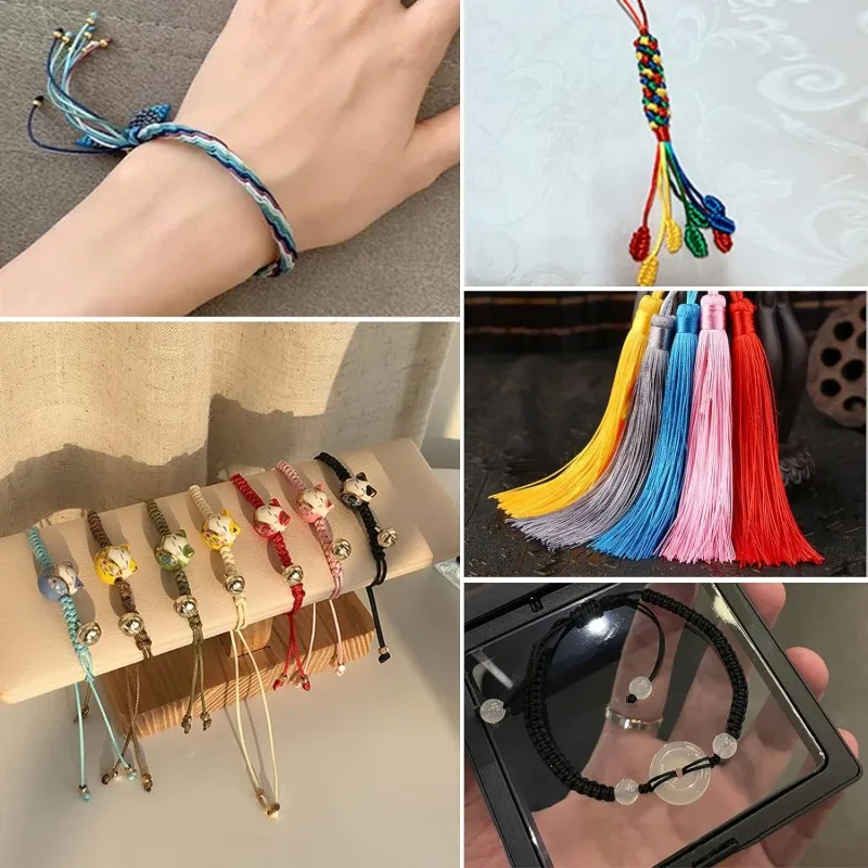 1.5mm x100M Nylon String,Nylon Beading Thread for Jewellery Making, Macrame Wind Chime DIY Crafts