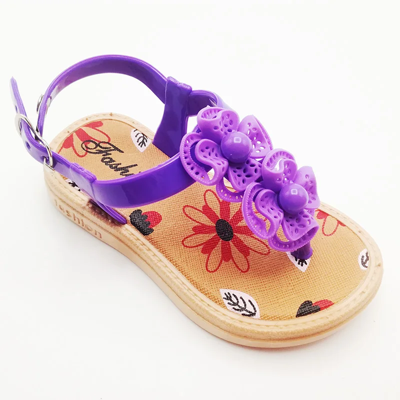 
The latest popular decorations Platform Comfortable little kids flower baby girl summer sandals 