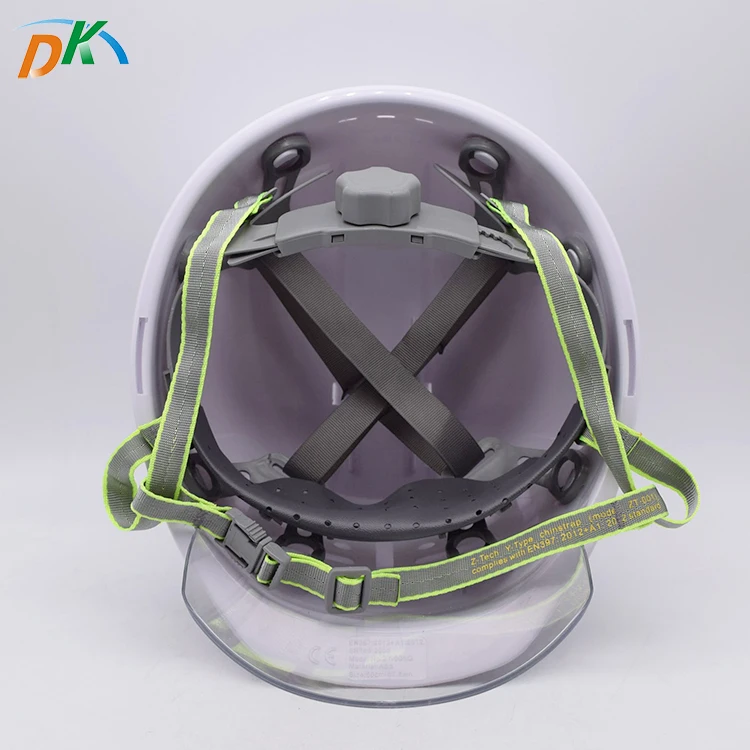 White CE EN397 Standard American Cap Safety Helmet with Goggle