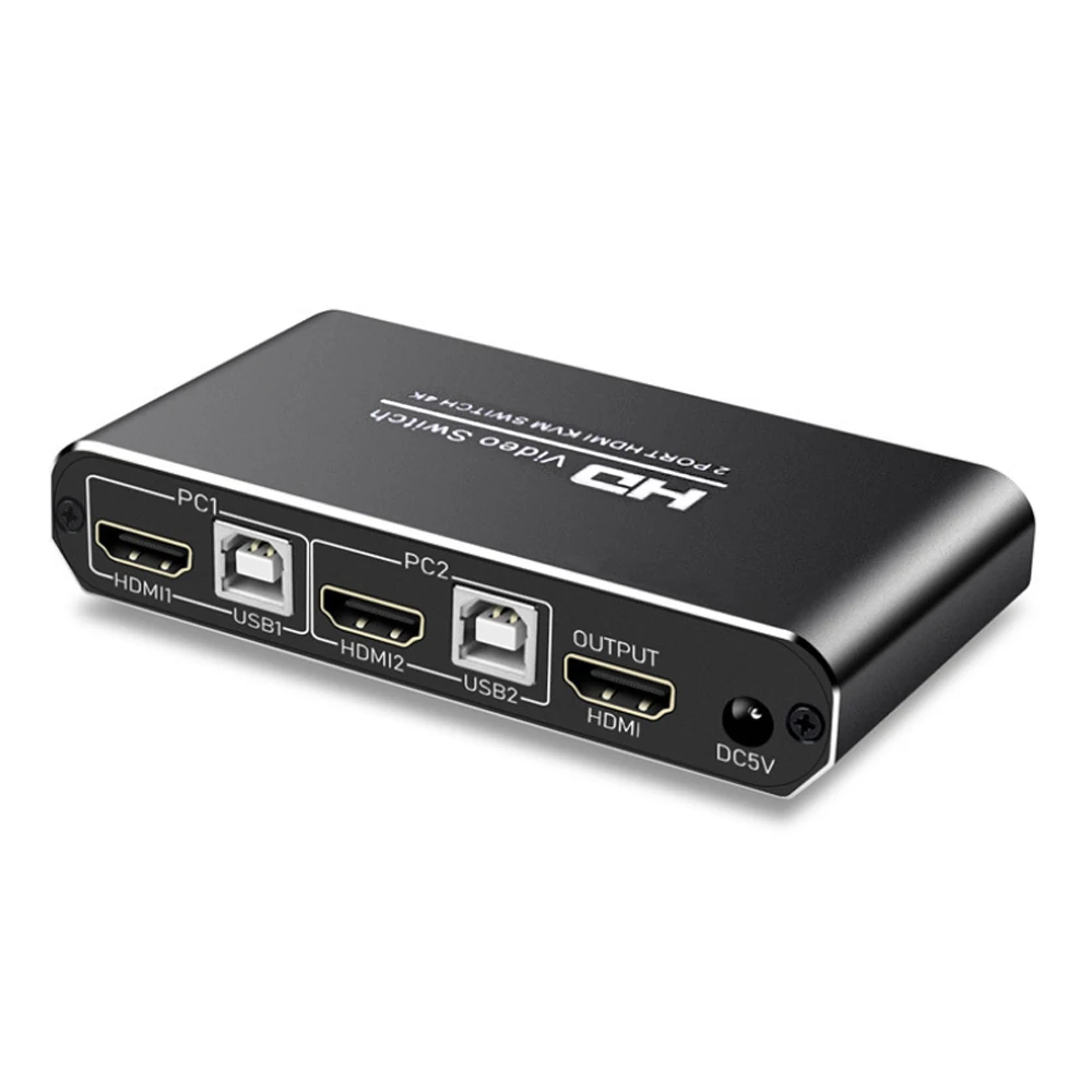 KVM Switch HDMI USB Port Best 4K KVM Switcher Connect 2 Computer