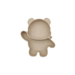 Panda Silica Gel Dinner Plate Anti Falling Silicone Suction Cup Silicone Baby Feeder