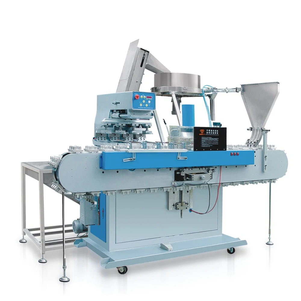 High Quality Large Multi Color Pad Cap Printing Machine For Plastic Bottle