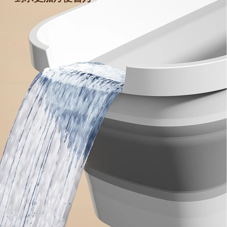 Foldable portable bucket mop bucket Household wash mop mop car wash water storage rectangular large plastic single bucket