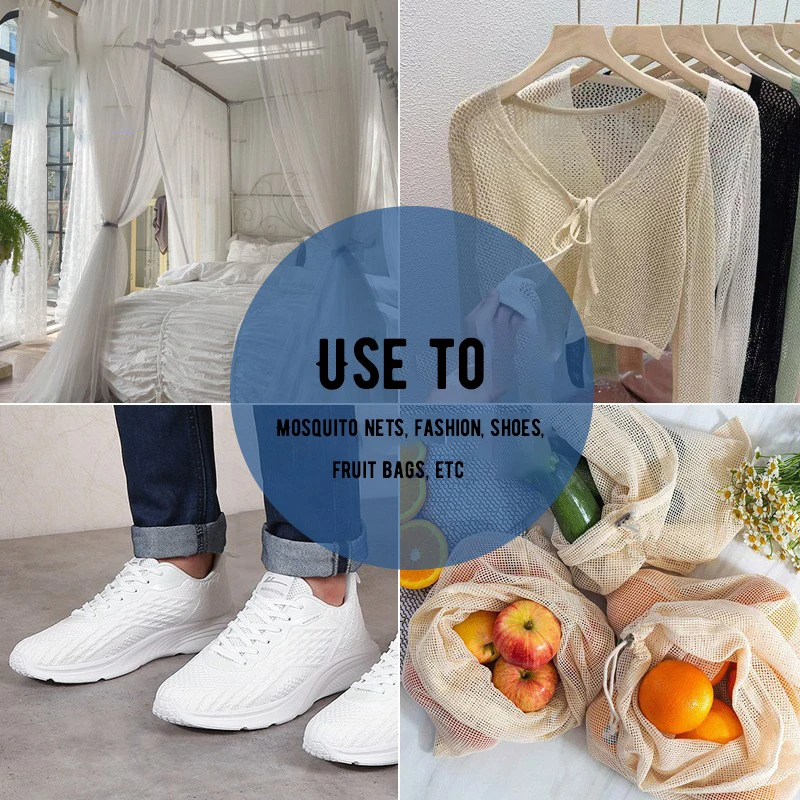 Wholesale Organic Cotton Air Mesh Fabric 45 to 360gsm for Shapewear Corset Shirt Bag Curtain Soft for Girls