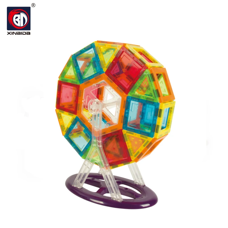 3D Construction Car Model Building Educational Toys Magnetic Tiles Kids Building Blocks Gift Set