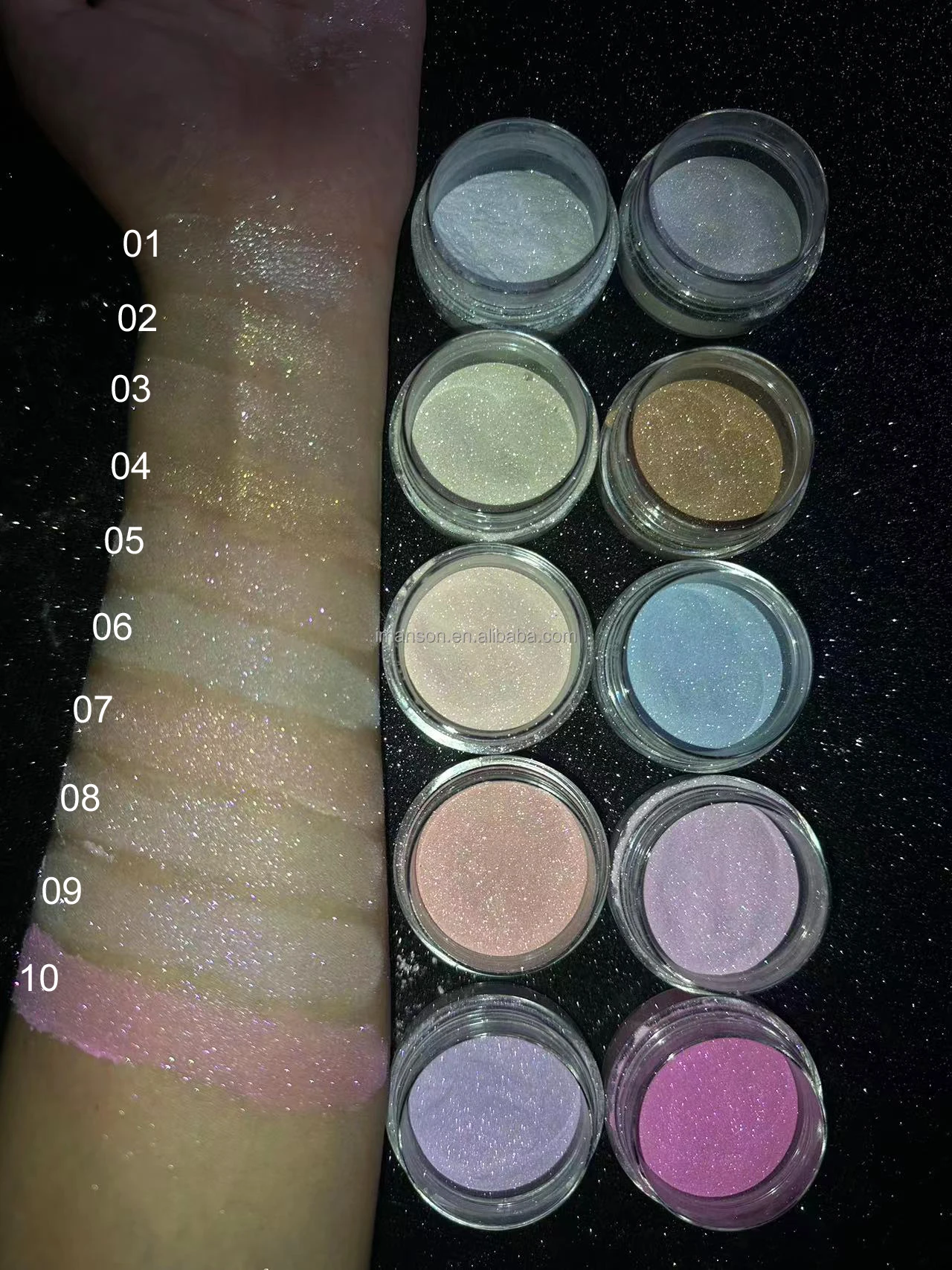 New Trending Shimmer Glitter Highlighter Spray Pigments Oil Control Diamond Sparkle Body Glitter Powder