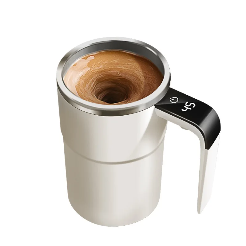 Factory Custom Lazy Coffee Mug Stainless Steel Magnetizing Cup Automatic Magnetic Portable Coffee Cup Fully Automatic Mixing Cup