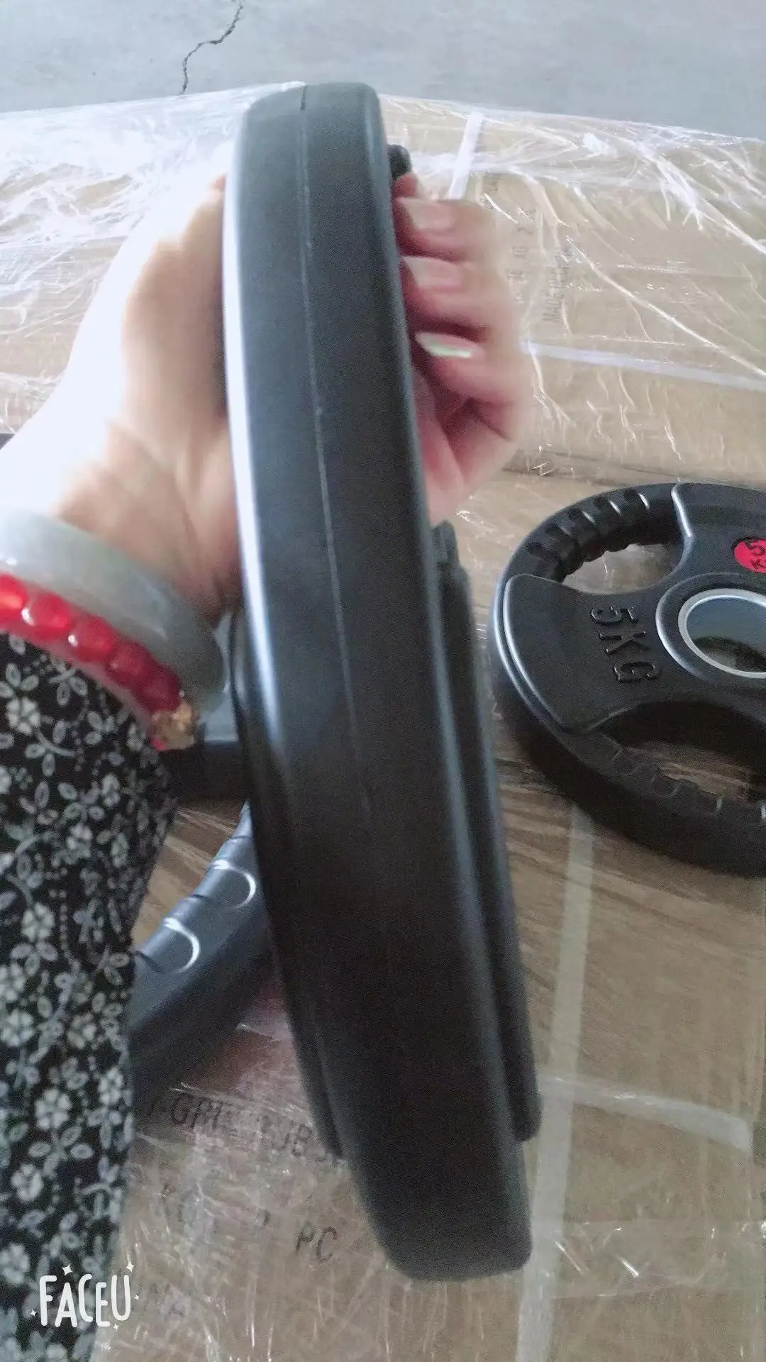 Power Lift Calibrated Weight Plate Black Rubber Weight Plate