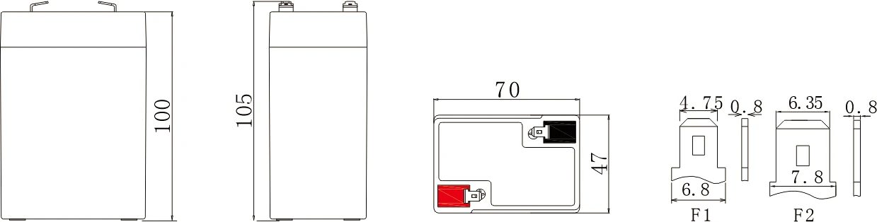3FM5A General Series Small Batteries AGM Technology and Life for Emergency Lights Alarm System