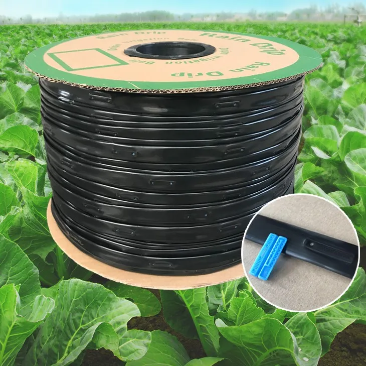 2022 Water saving drip irrigation belt in agriculture 16mm flat dripper drip tape