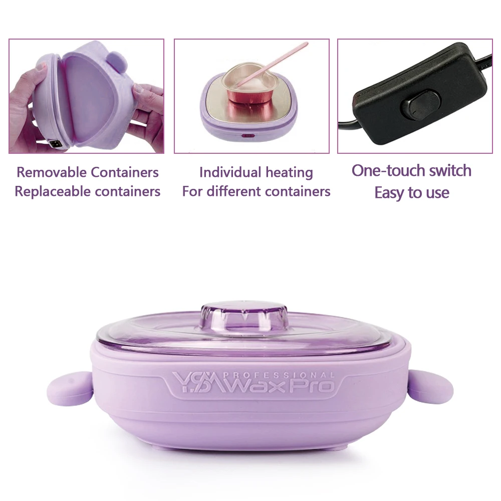 Best Selling Wholesale Foldable Silicone Wax Pot Heater Mini No-Stick Silicone Wax Warmer Machine Hair Removal