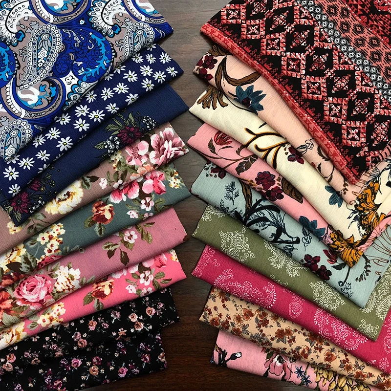 Изготовленная на заказ ткань из искусственного шелка, вискозы, вискозы и модала, блестящий креп