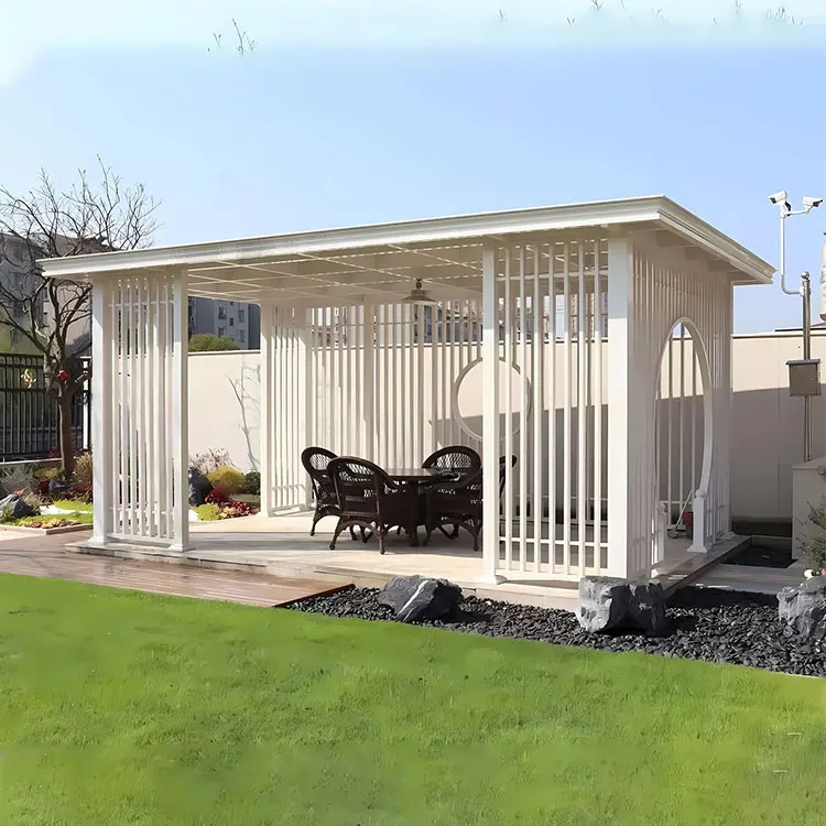 Home villa courtyard garden view aluminum alloy pavilion sunbathing glass canopy