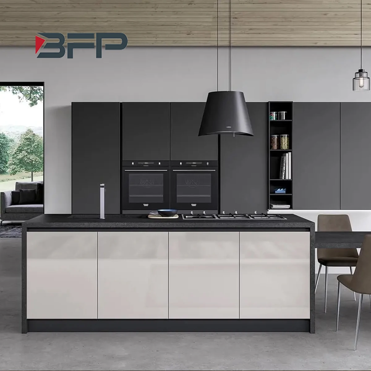 BFP Factory Price Professional Kitchen High Gloss Lacquer Finish for  Kitchen Cabinets Modern Kitchen