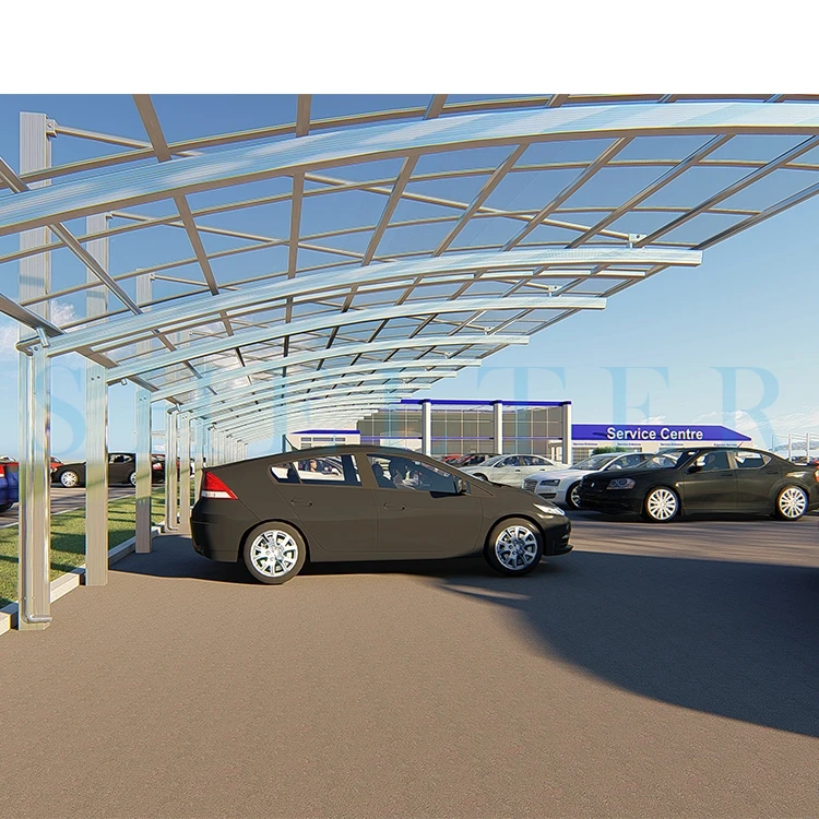 Luxury  Aluminum Double Carport with Back Pull Reinforcing Design