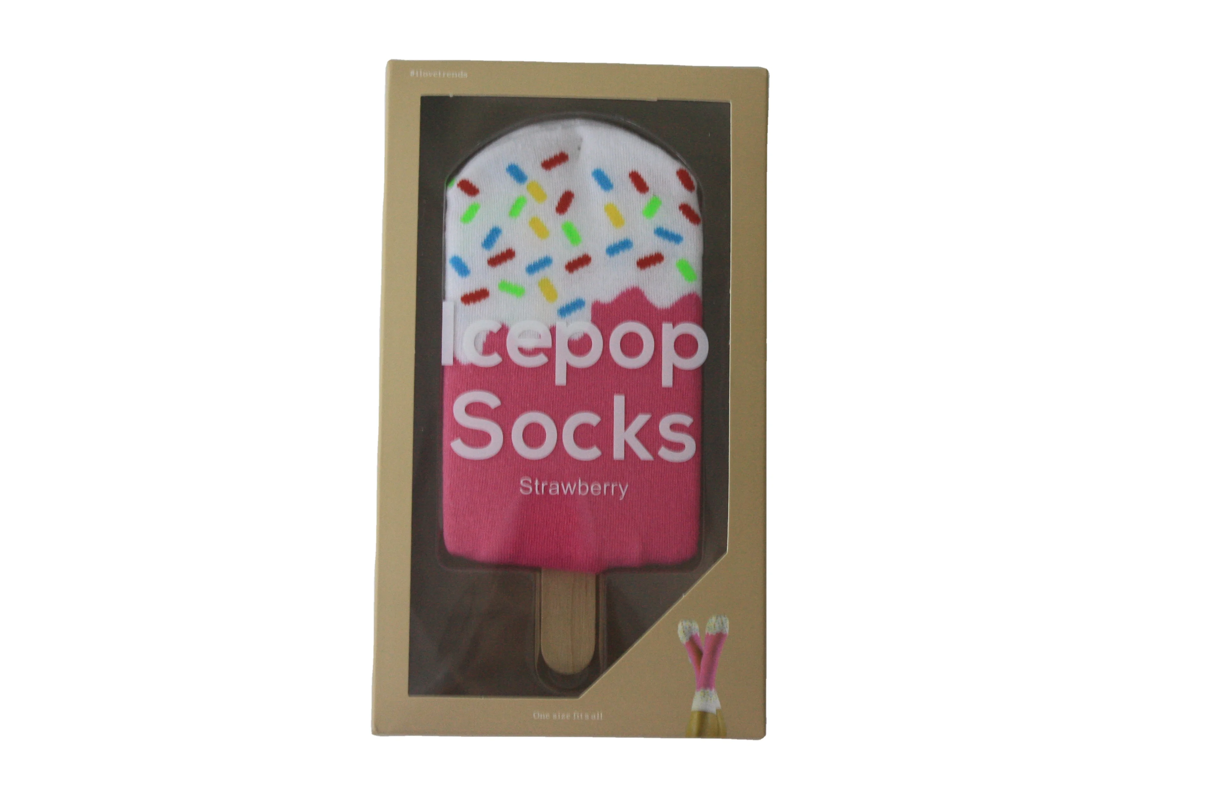 happy Zufeng Cute fruit icepop pattern custom cotton socks with package
