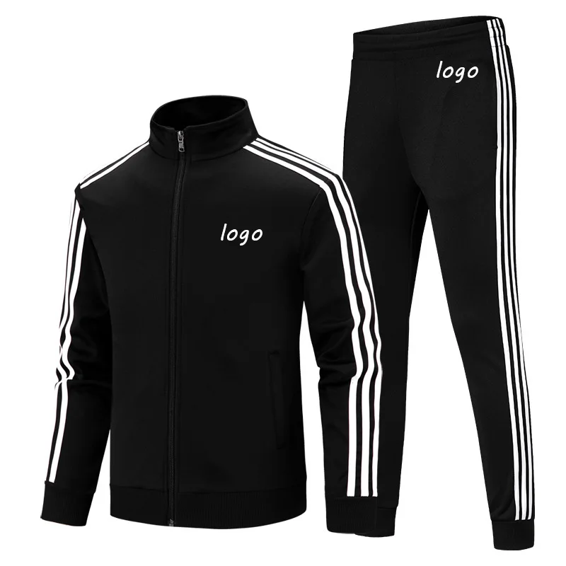 China Fashion custom logo winter two piece zip up hoodie man s joggers suits sweatsuit joggers track suit set for men