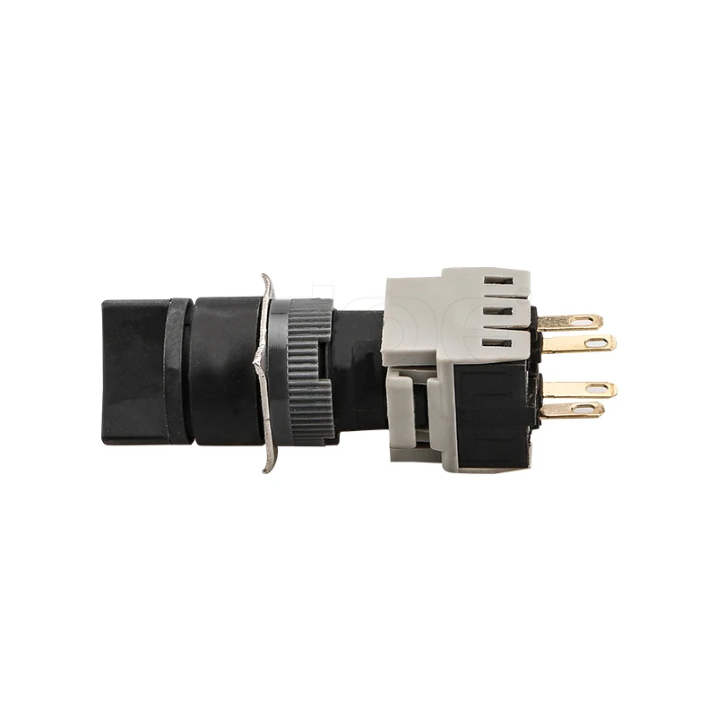 keep type Self locking 2 Position 3NO3NC Square head pushbutton switch Rotary 16mm Mounting holes
