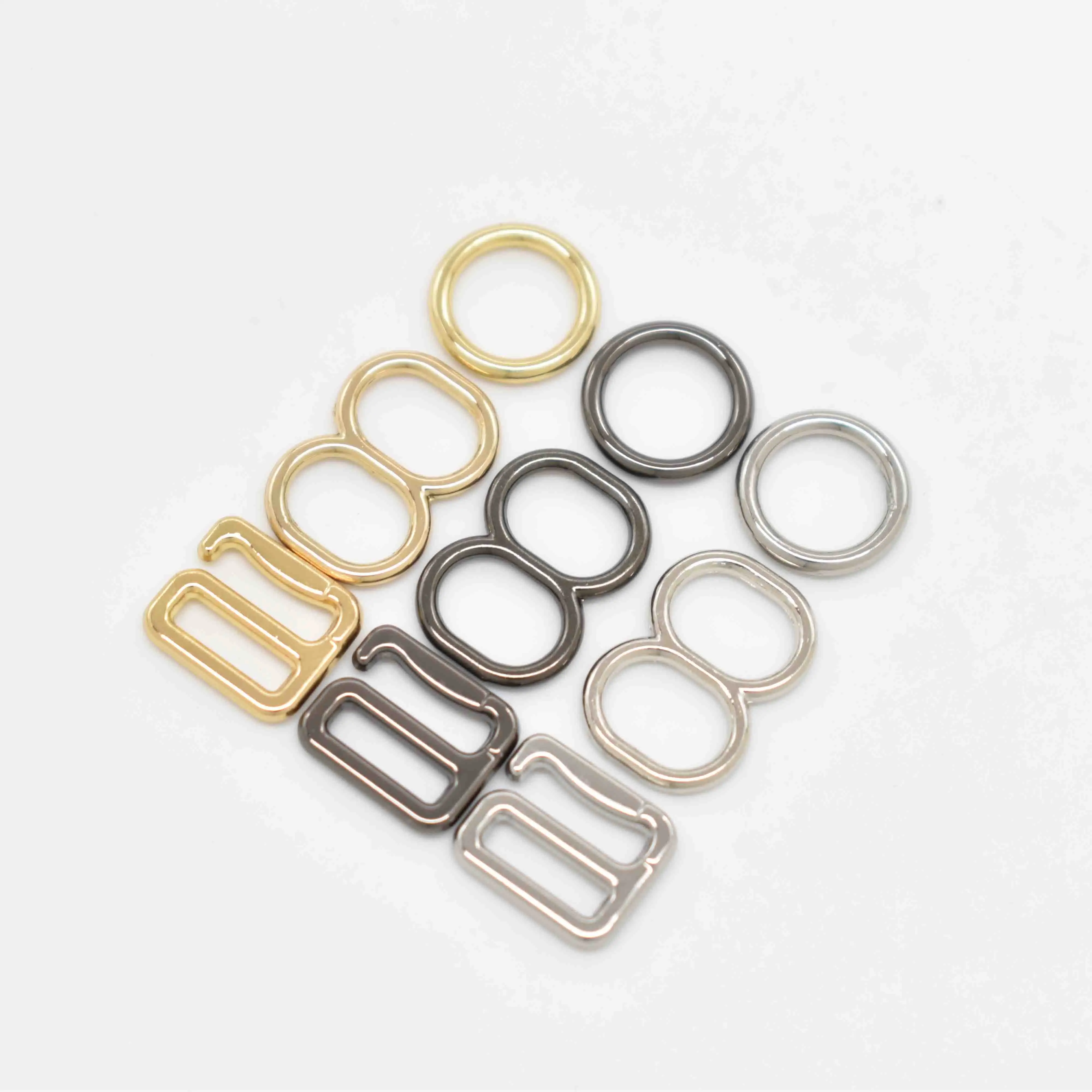 Multiple Sizes O-shaped 8 Ring Shape G Buckles Metal Swimwear Accessories For Luxury Swimsuit/Bra/Beach Bikini