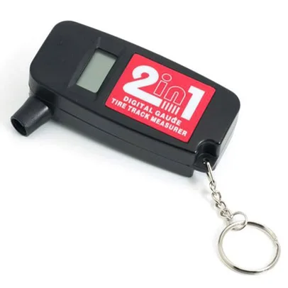 2 in 1 LCD display 120psi digital tire pressure gauge with keychain