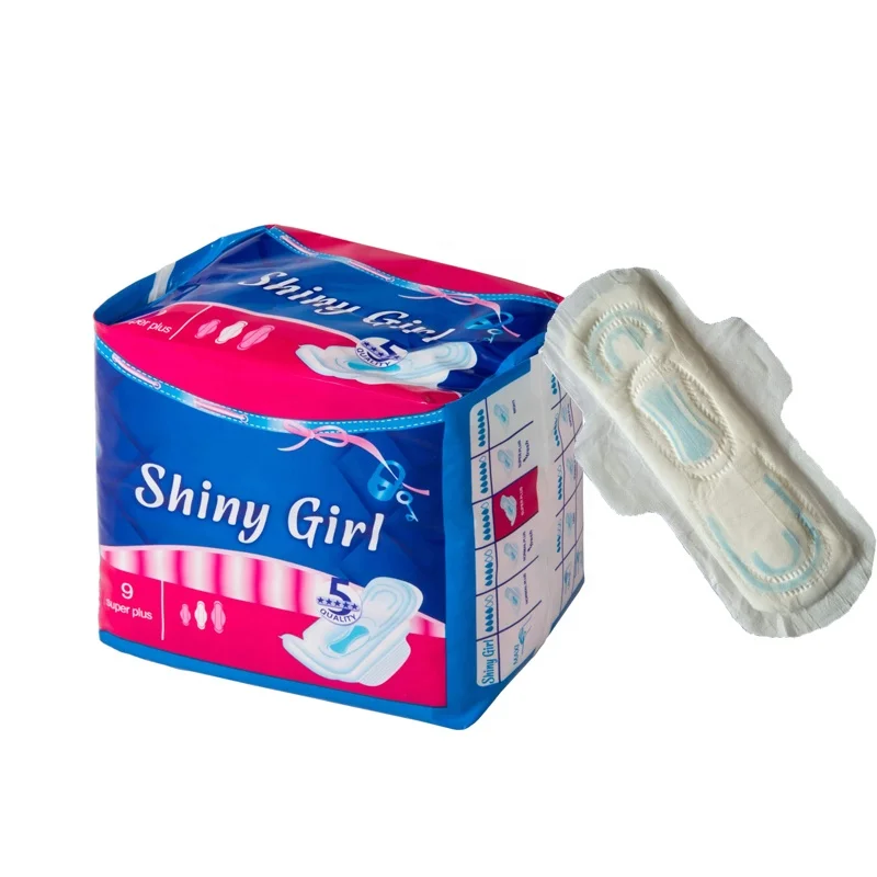 Breathable Disposable Cotton Ladies Sanitary napkin with Blue chip Hotsale in Sudan