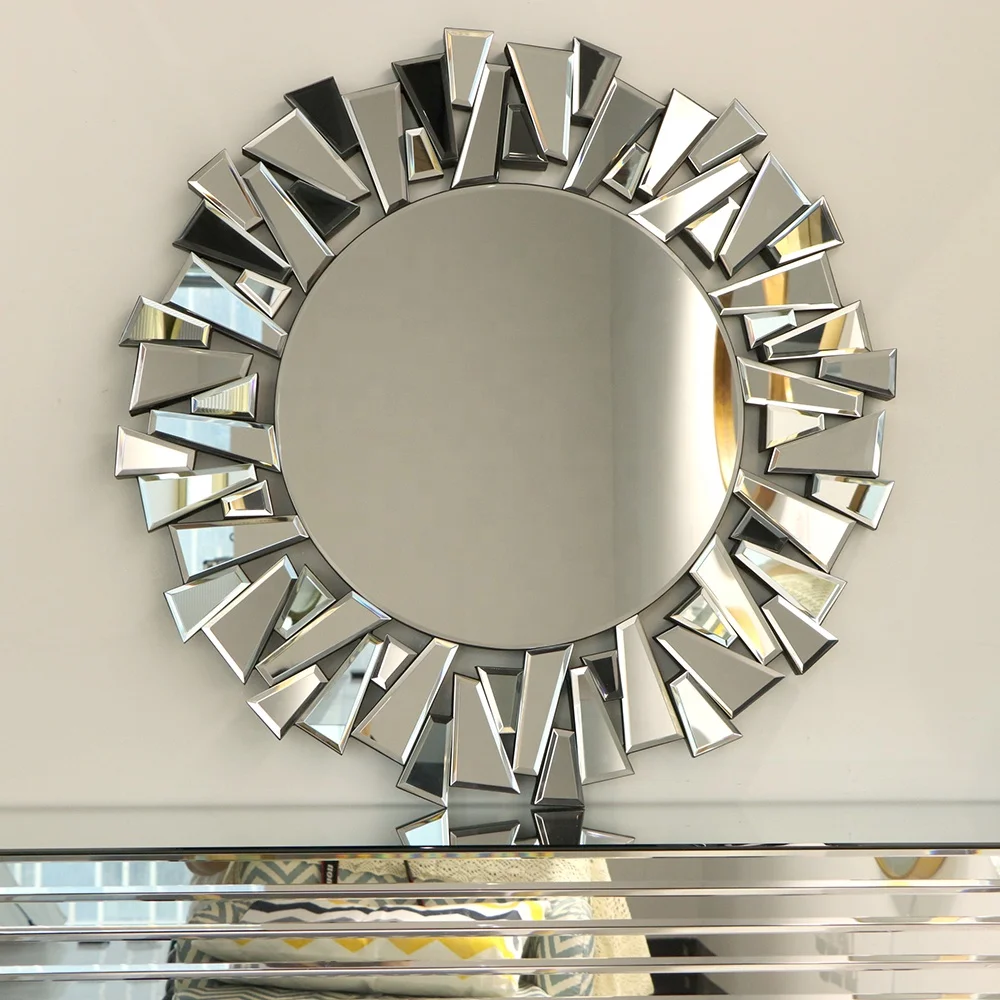 New Stylish Round Mirror Wall Decor Antique Design Modern Luxury Mirror