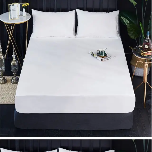 OEM Fabric TPU white grey Waterproof Bed Bug Mattress cover Protector for bedroom