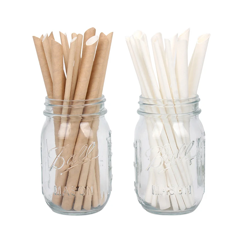 Manufacturer Custom Logo Wholesale Drinking Ecofriendly Biodegradable Boba Bubble Tea Thick Paper Straw Reusable