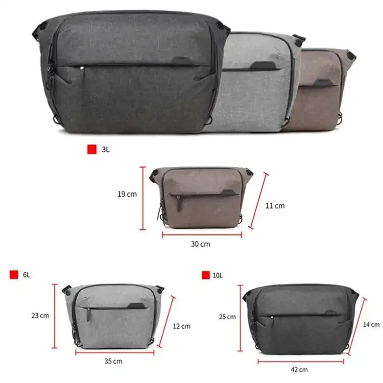 Custom Waterproof Nylon Large-Capacity Crossbody sling bags Photography SLR Camera Messenger Bag for men