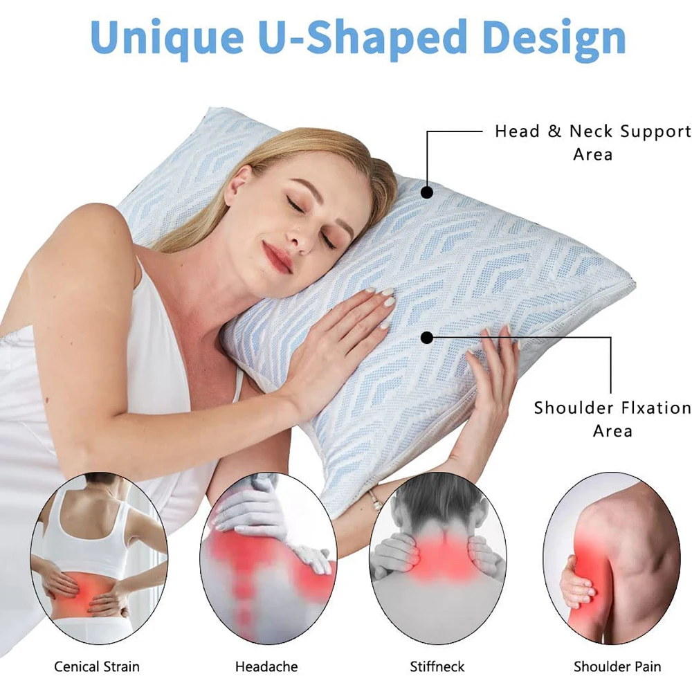 COOLING Amazons best sellers medical orthopedic pillow cervical neck bamboo pillow case aqua gel almohada viscoelastica cool gel pillow