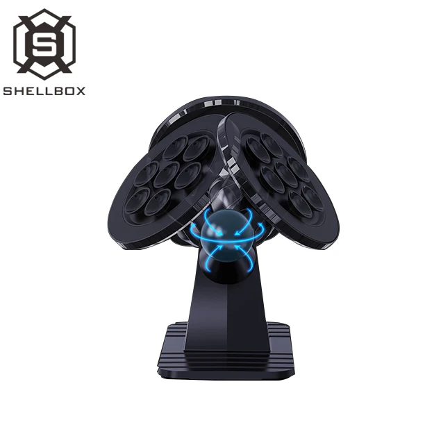 Shellbox bendy mounted strong 360 rotating suction holders multifunctional magnetic cell phone dashboard car phone holders