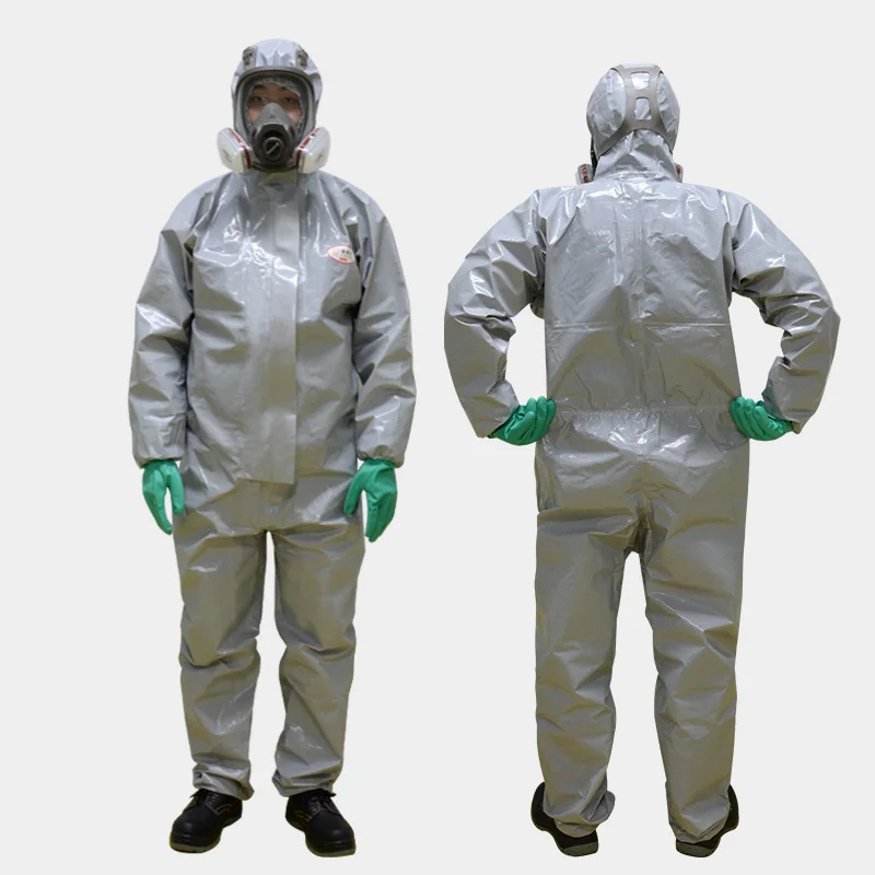 Type 3b anti 60% nitric acid and 30% hydrochloric acid  heavy chemical disposable protective coverall