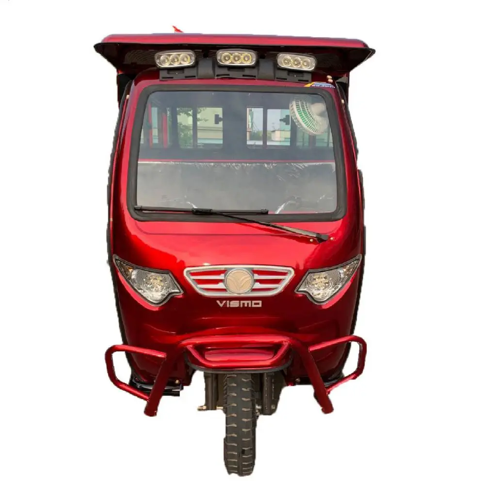 2000W 60V outdoor sightseeing travel touring closed electric tricycle with seven passengers family shopping vehicle tour car