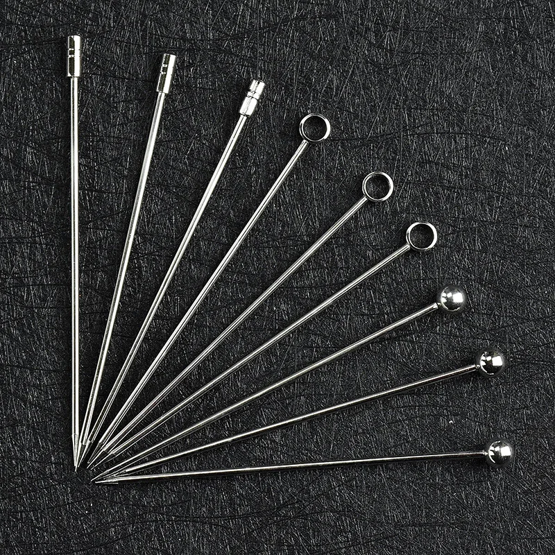 stainless steel reusable fruit metal cocktail pick