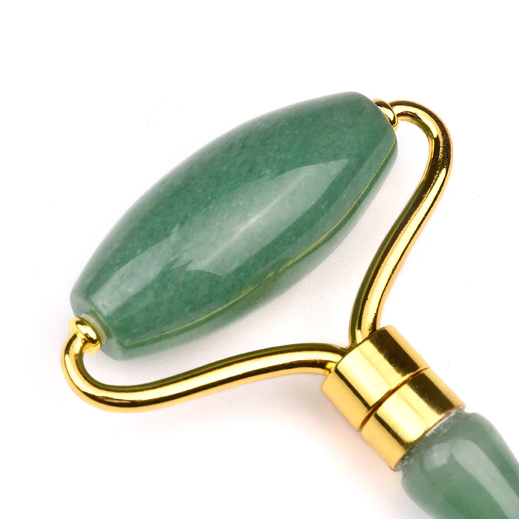 New Upgraded Diy Rose Quartz Roller Natural Stone  Crystal Handle Faceroller With Screw Detachable Roller For Face Anti Aging