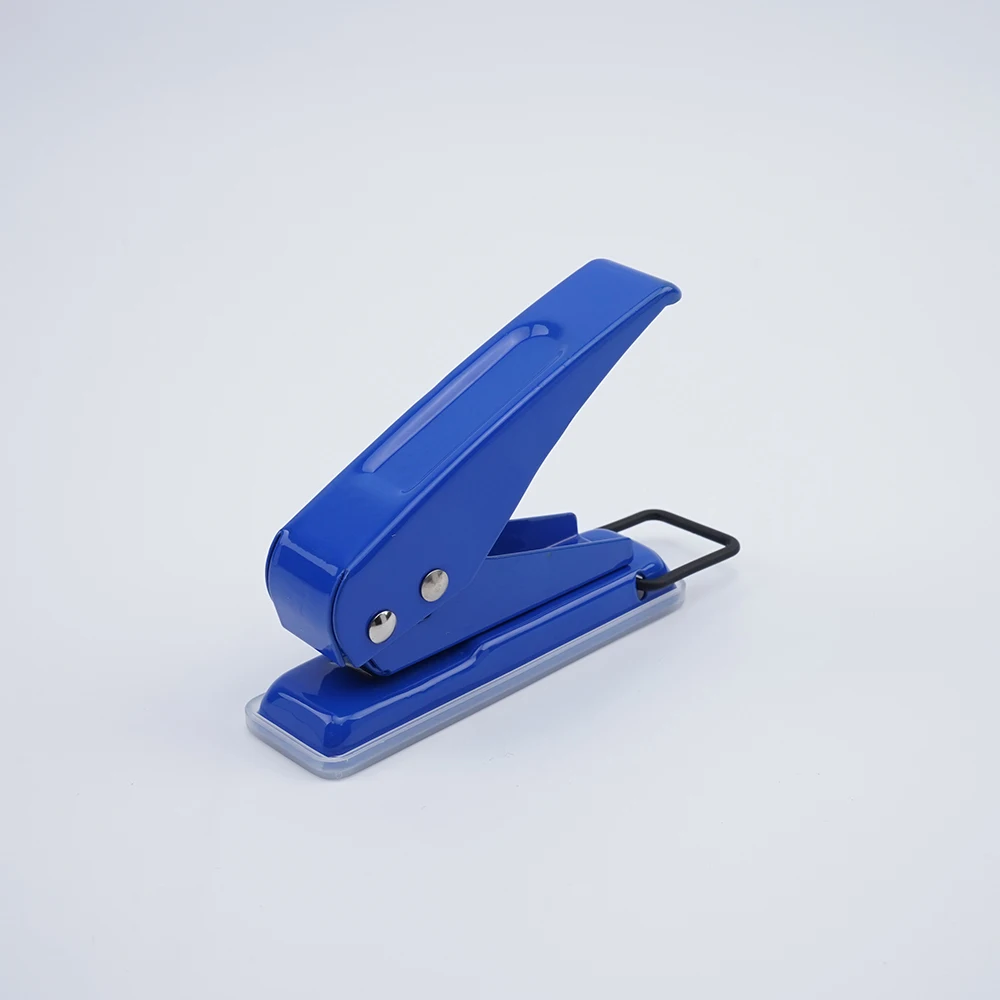 Office supplies custom portable 1 hole punch set metal single one hole punch