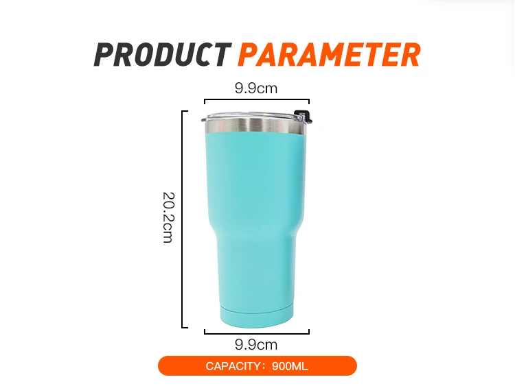 Colorful Double Wall 30 oz Stainless Steel Vacuum Travel Cup Insulated Tumbler with Lid Wholesale