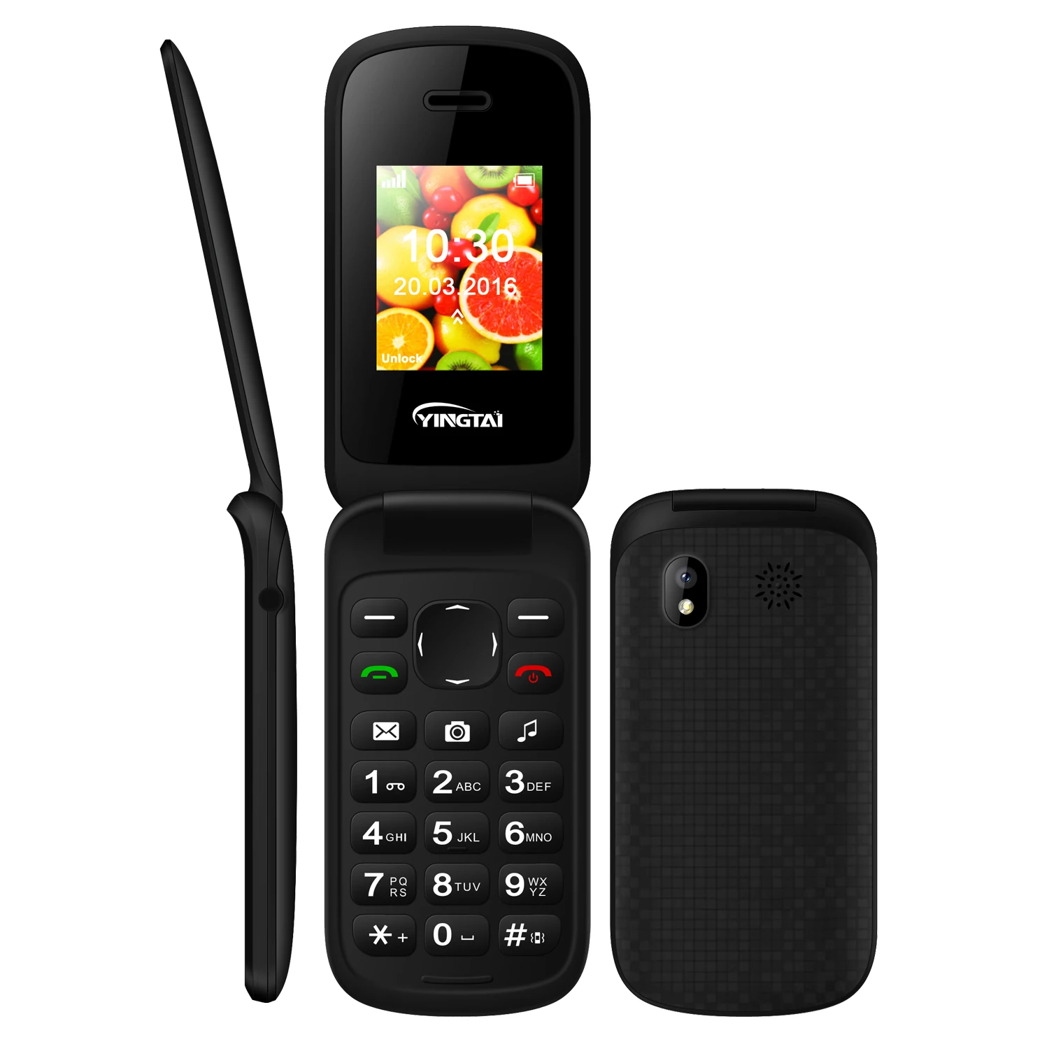 GSM четырехдиапазонный 1 77 дюймовый откидной GSM-телефон с резиновой кнопкой