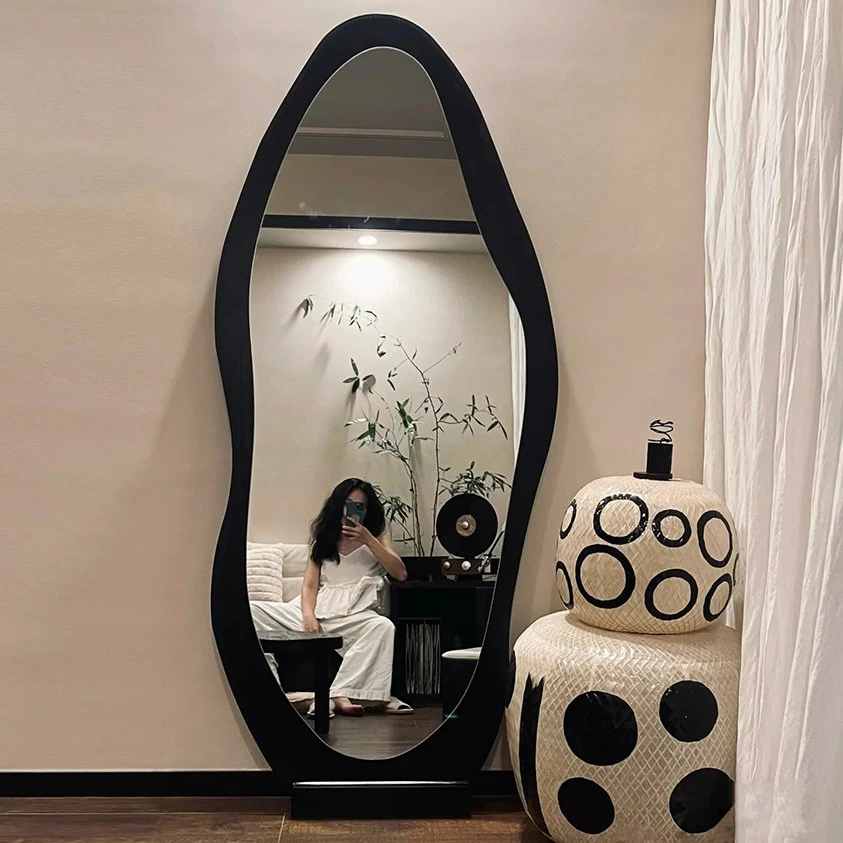 Best Selling Irregular Shaped Full-body Dressing Makeup Floor Mirror for Home Hotel Clothing Store Decoration