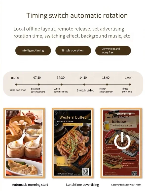 Custom Floor standing Full HD  Digital LCD Poster wooden Picture frame advertising machine  Indoor vertical WIFI billboard