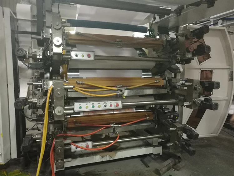 maquina flexographic printers machine 6 color sachet water polythene mylar non woven bag printing machine