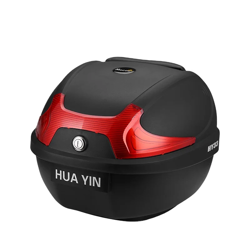 Racepro 35L Motorcycle Top Box Trunk Helmet Storage Box Motorcycle Tail Boxes General Aluminum Alloy Cajuela Para Moto Black Gua