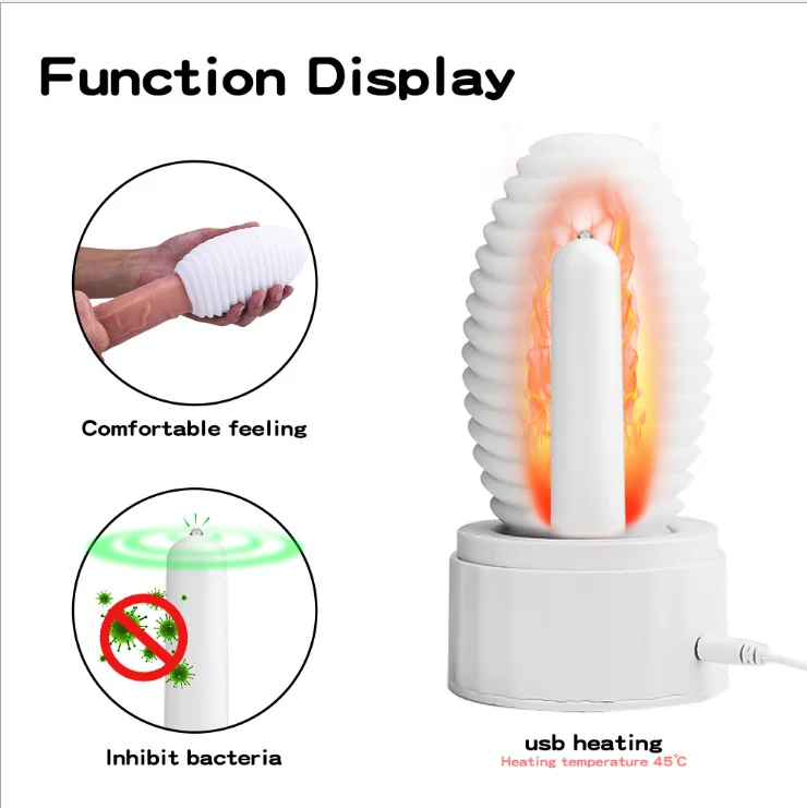Hot sale  spiral  super sucking heating male masturbator sex toys for men masturbating cup