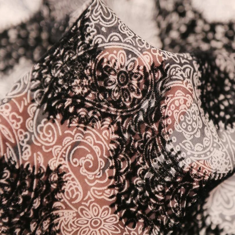 China supplier shiny lurex burn out flower dots fabric for women dress