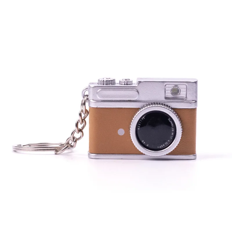 Retro Mini SLR Camera Keychain Mini Simulation Camera Key Chain With Light and Sound
