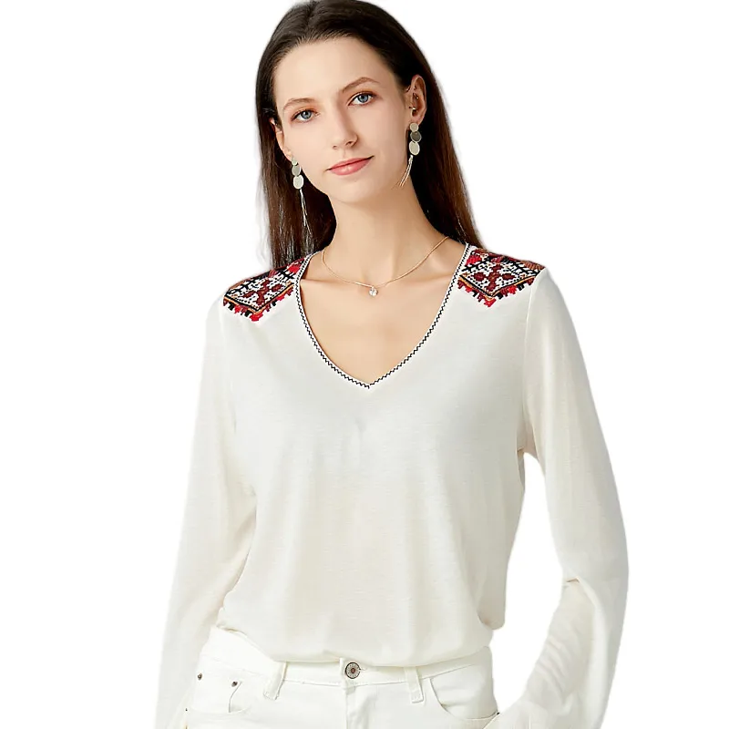 Ladies Summer Casual Embroidered Shirt Short Sleeve Blouse Mustard Fabric All White Embroidered Shirt