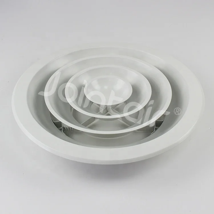Aluminum air conditioning system circular ceiling air diffuser with detachable core