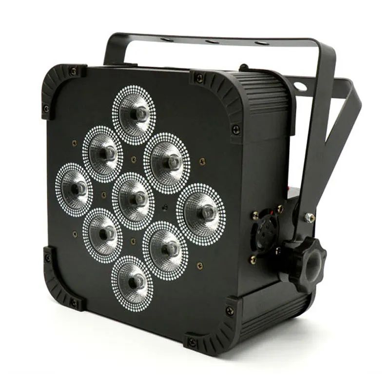 special offer 18wx9pcs RGBWA+UV 6in1  led battery powered dmx wireless DJ Par Lights DMX 512 Spotlights Par Light