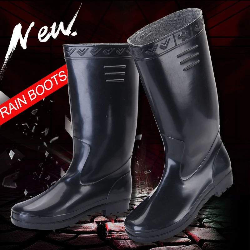 wholesale waterproof wellington wellies rubber boot for man work safety PVC non-slip rain boots